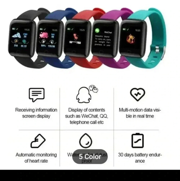 Smart Watch For Men, Blood Pressure Waterproof Heart Rate Monitor Fitness..NWT - Picture 3 of 6
